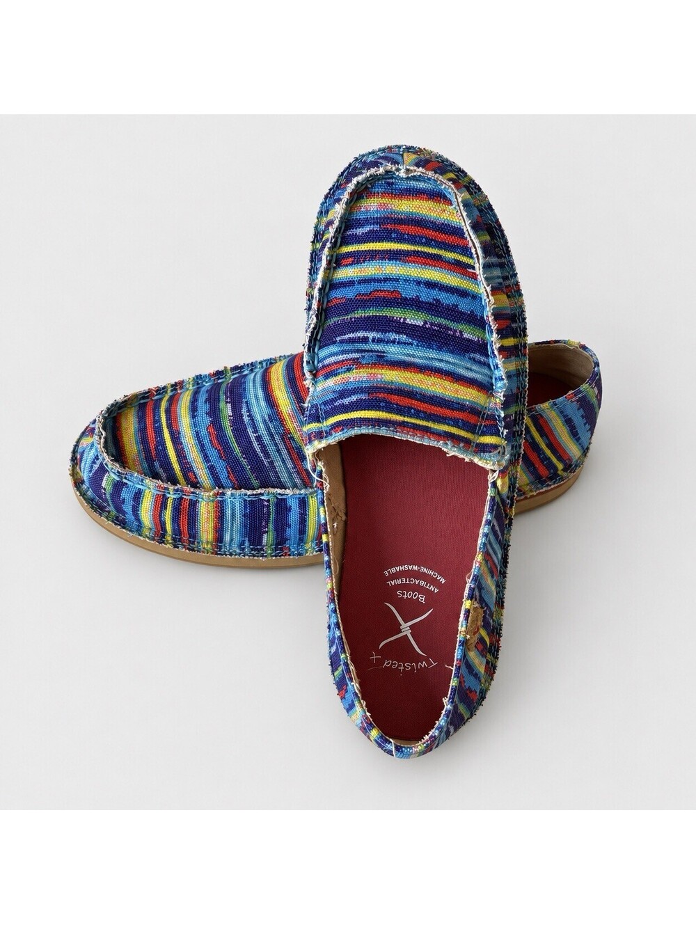 Twisted X Women 7.5M Serape Slip-On Loafers Driving Moc Western WCL0003